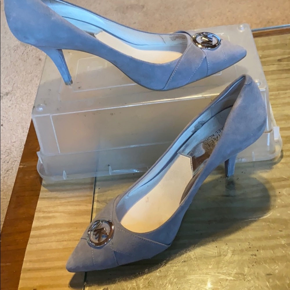 Michael Kors Slay Gray Suede Heel